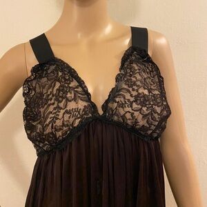 Vintage black lace nightgown